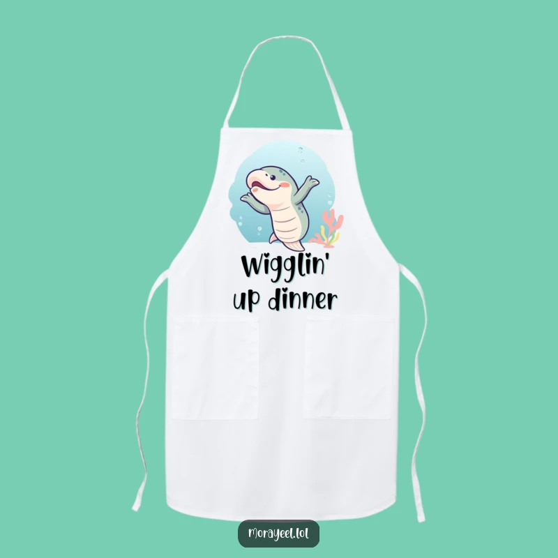 Funny Wiggly Moray Eel Dance Apron: Cook Up Some Laughs in Style