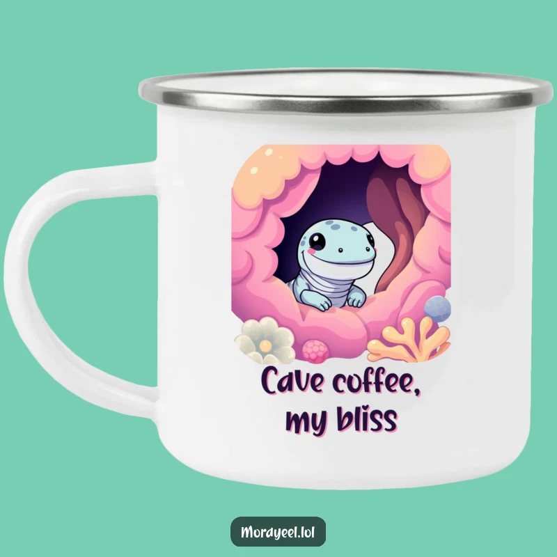 Funny Moray Eel Coral Camping Mug - Outdoor Ocean Cup, Terrific Funny Gift