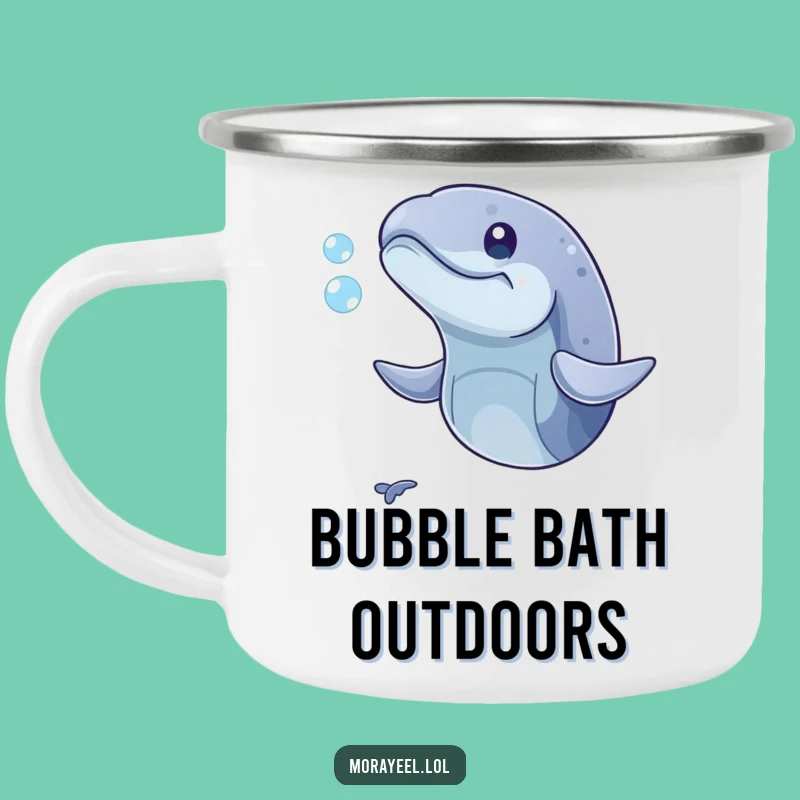 Funny Playful Moray Eel Bubble Camping Mug: Adventure Buddy Gift
