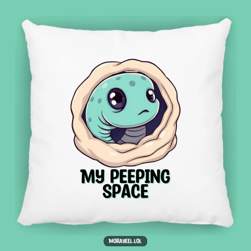 Funny Curious Moray Eel Pillow: Cozy Mystery Cushion Gift