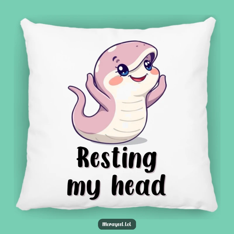 Comfy Funny Moray Eel Watchful Pillow - Soft & Humorous Accent Decor Gift