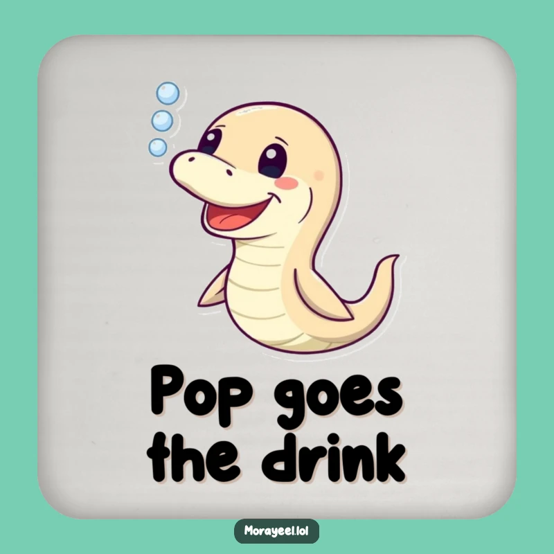 Funny Moray Eel Bubble Coaster Set - Humorous Drink Protection Gift for Tables
