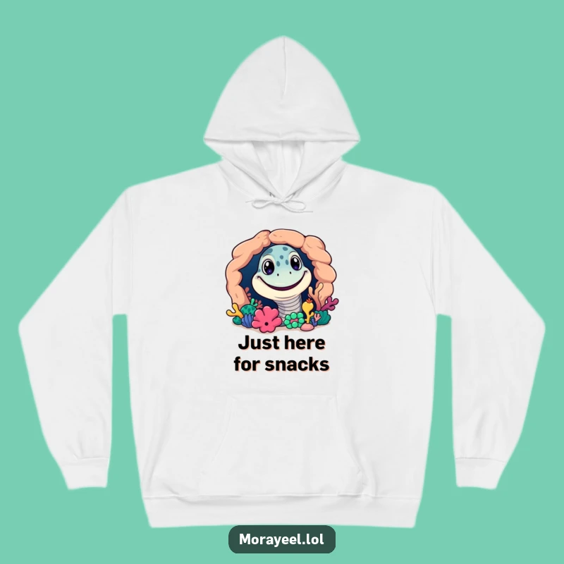 Funny Grinning Moray Eel Hoodie: Cozy Ocean Sweatshirt Gift