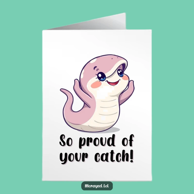 Free Printable Congrats Card: Moray Eel's Lookout - Funny Achievement Download