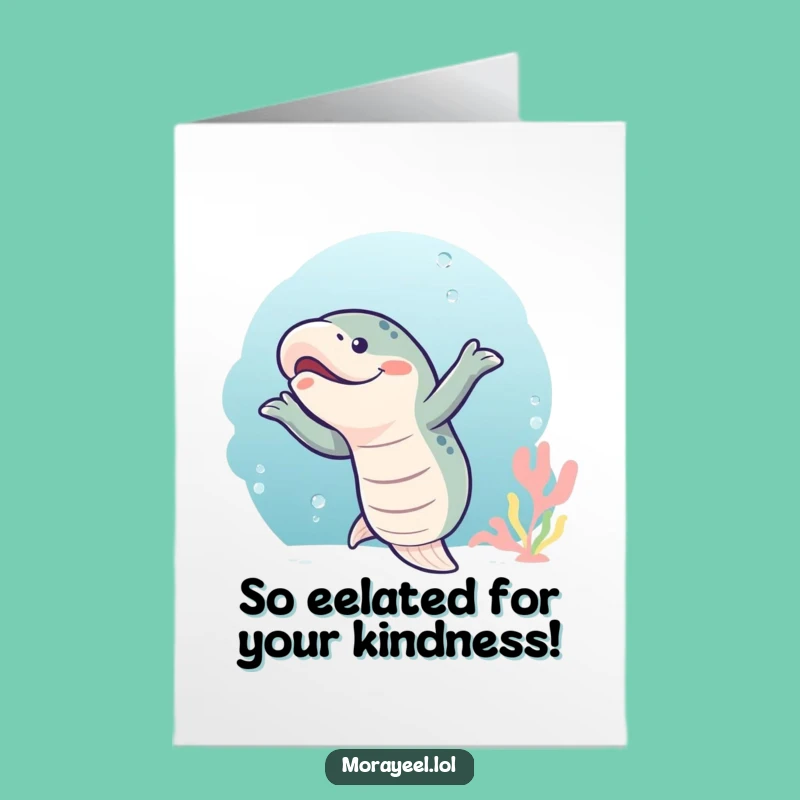 Free Printable Wiggly Eel Thank You Card: Express Gratitude with a Funny Dance