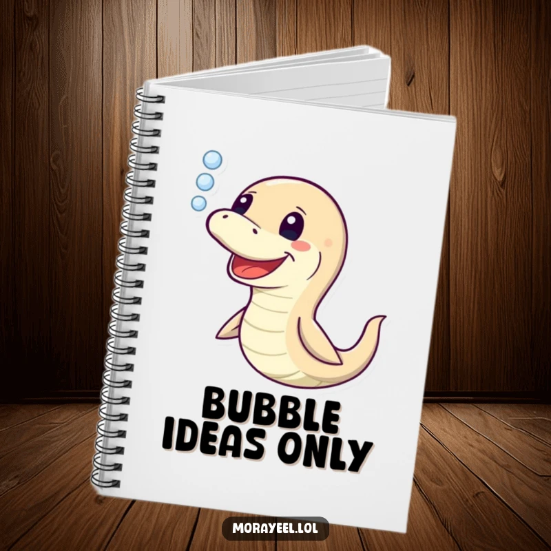 Funny Moray Eel Notebook: A joyful eel blowing bubbles, encouraging creative writing and note-taking with a humorous touch, a funny gift.