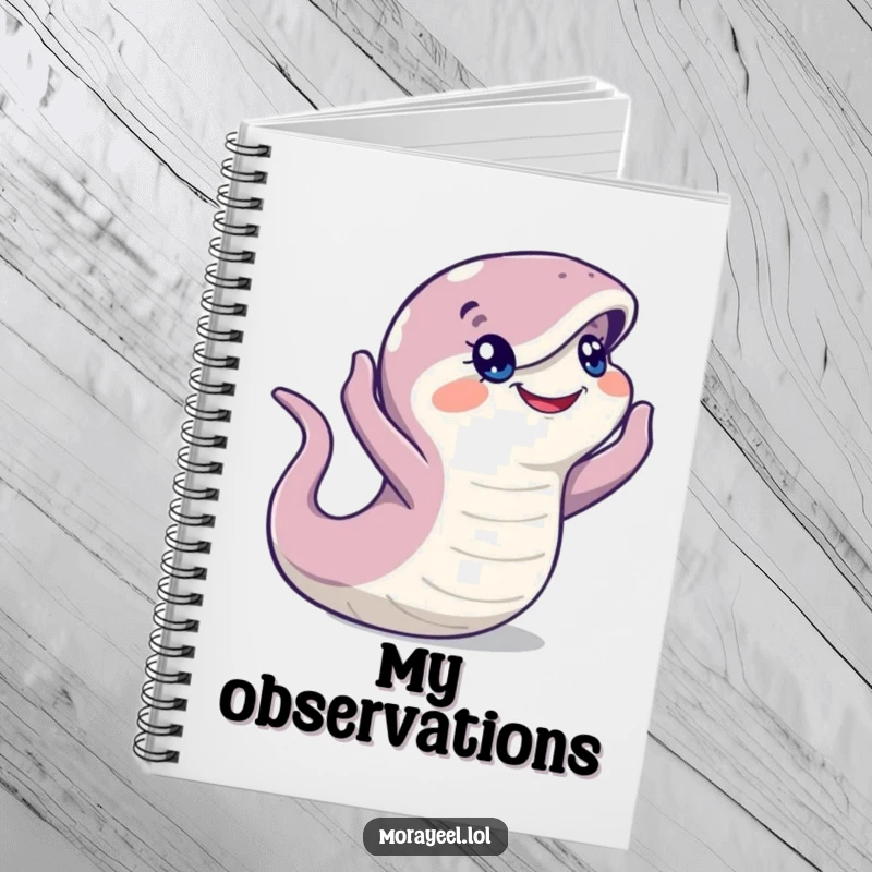 Funny Moray Eel Notebook: A curious eel looking around, ideal for detailed observations and witty notes, a humorous and useful funny gift.