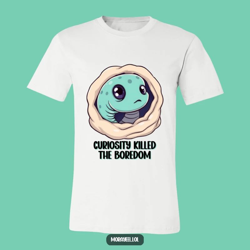 Funny Curious Moray Eel T-Shirt: Peek-a-Boo Ocean Life Gift